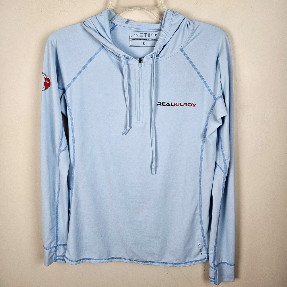 Anetik Shirt unisex Sz S Performance Blue Windsurf Kilroy Lightweight UPF 30+